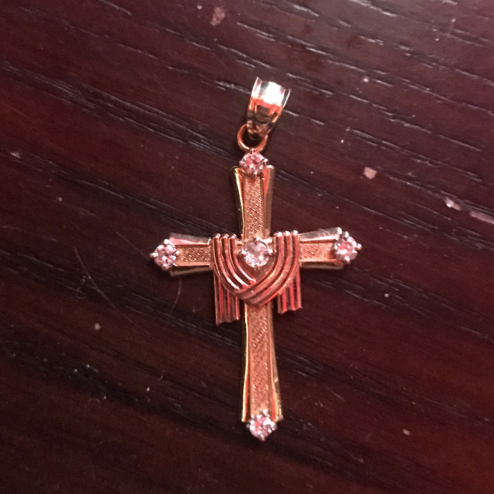 14k AUTHENTIC GOLD cross pendant